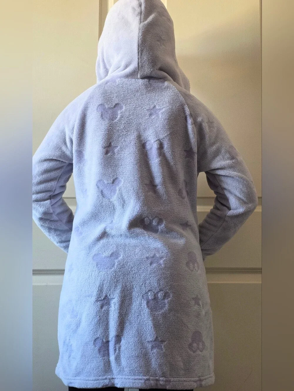 Official Disney: Lavender Plush Fleece Mickey Mouse Hooded Tunic Loungewear